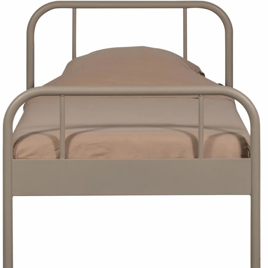 Woood Mata 1-persoons bed metaal zand 90x200cm