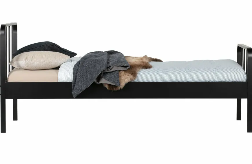 Woood Mees Bed Metaal Zwart 90x200 Cm