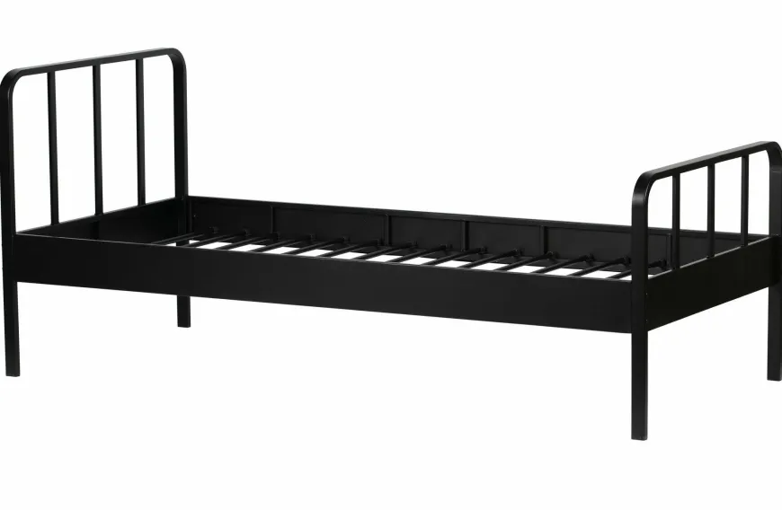 Woood Mees Bed Metaal Zwart 90x200 Cm