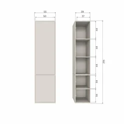 Woood Meggy smalle opbergkast 55 cm grenen dust [fsc]