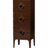 Woood MERGE ladekast 6 lades hout bruin/rood