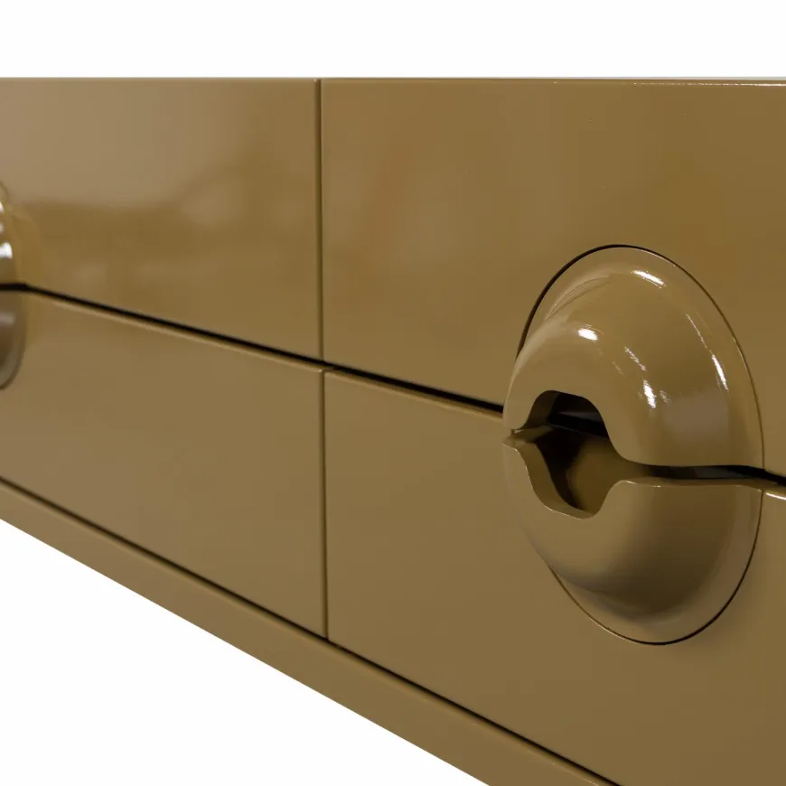 Woood Merge tv meubel hout honinggeel