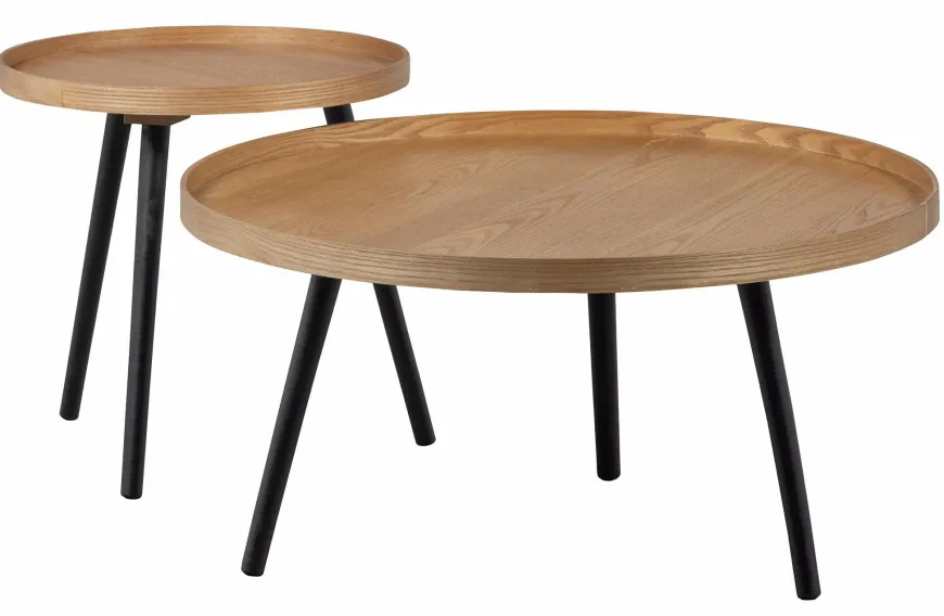 Woood Mesa Bijzettafel M Hout Naturel 45xØ45