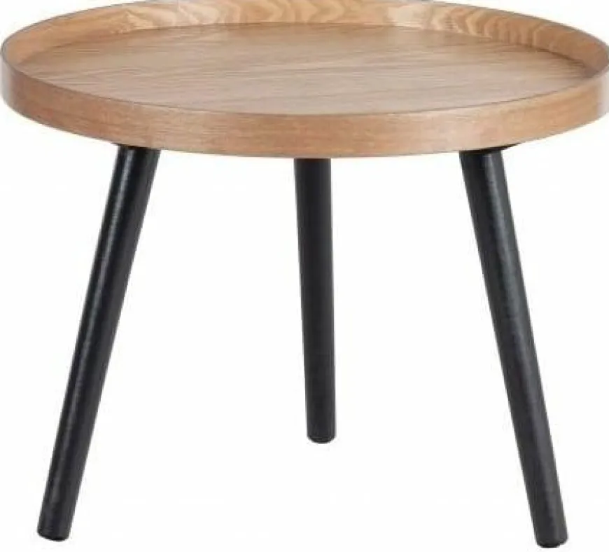 Woood Mesa Bijzettafel M Hout Zwart 45x45