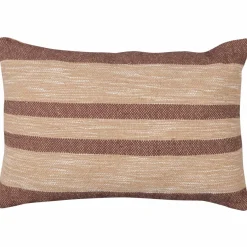Woood MESI kussen met streep aubergine/beige 40x60CM