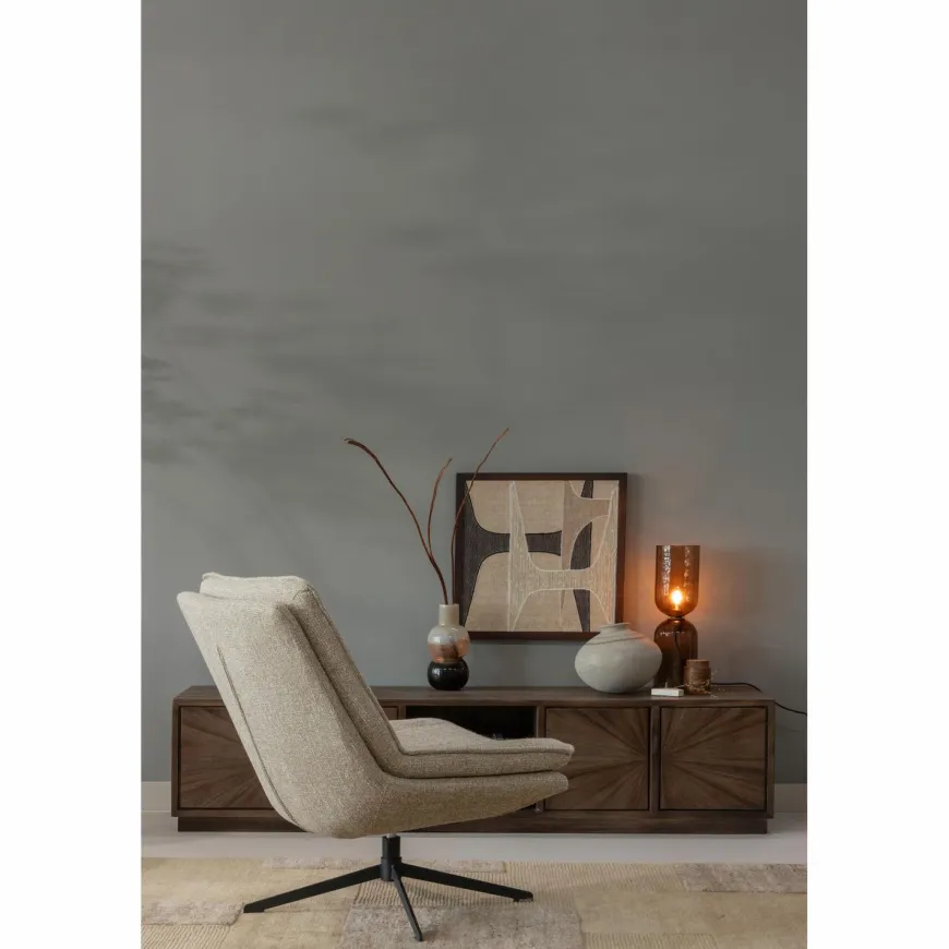 Woood Milaro draaifauteuil naturel melange