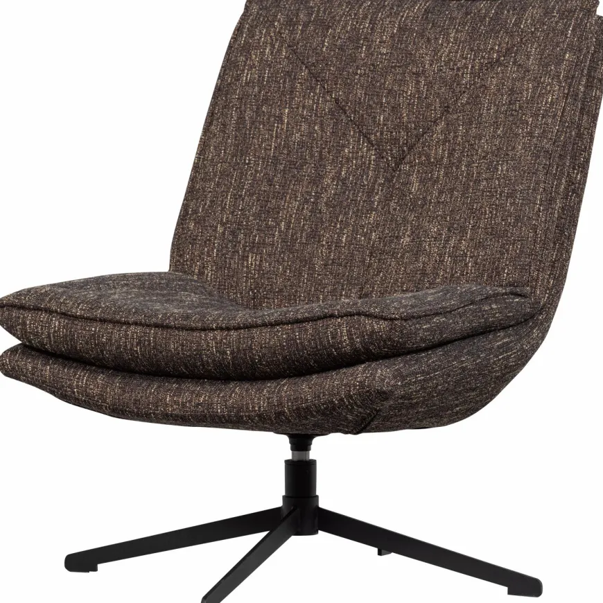 Woood Milaro draaifauteuil bruin melange