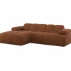 Woood Mojo Chaise Longue Bank Links Wollig Roestbruin