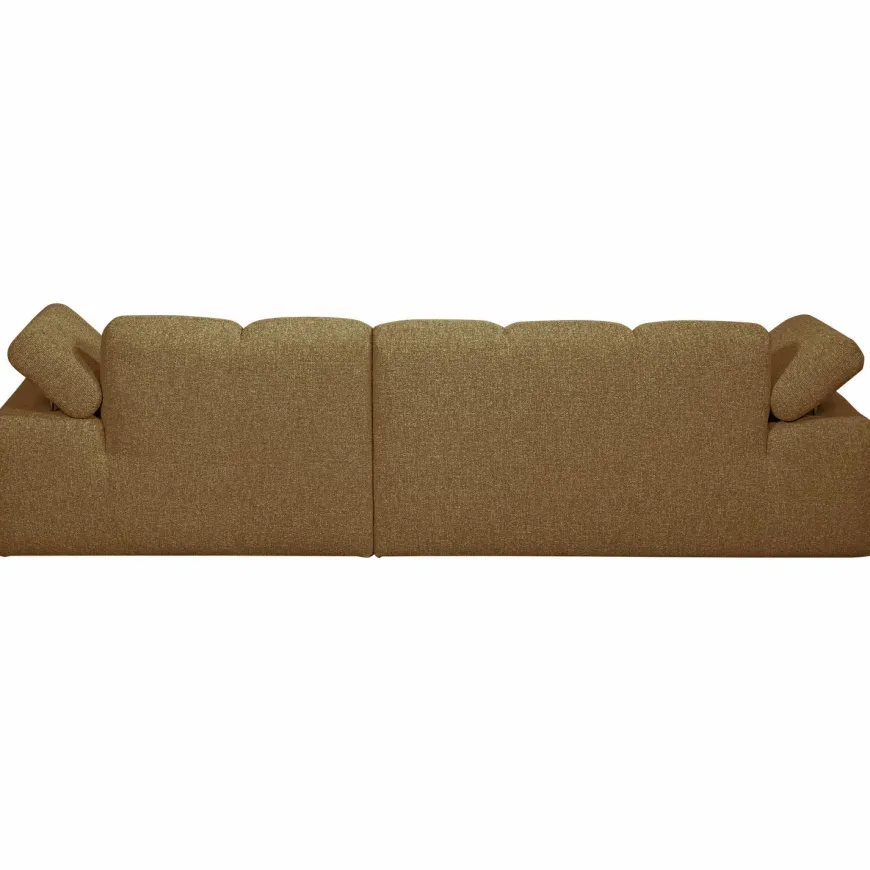 Woood MOJO chaise longue rechts boucle geel bruin melange