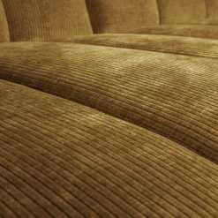 Woood Mojo Chaise Longue Bank Links Geweven Ribstof Honinggeel