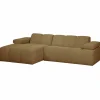 Woood MOJO chaise longue links boucle geel/bruin melange