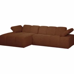 Woood MOJO chaise longue links boucle roestbruin melange