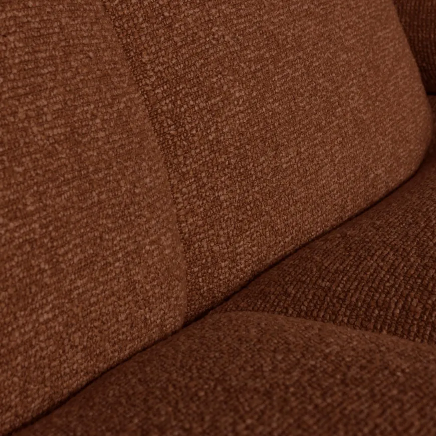 Woood MOJO chaise longue links boucle roestbruin melange