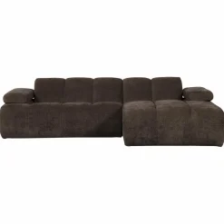Woood Mojo chaise longue bank rechts ribstof bruin