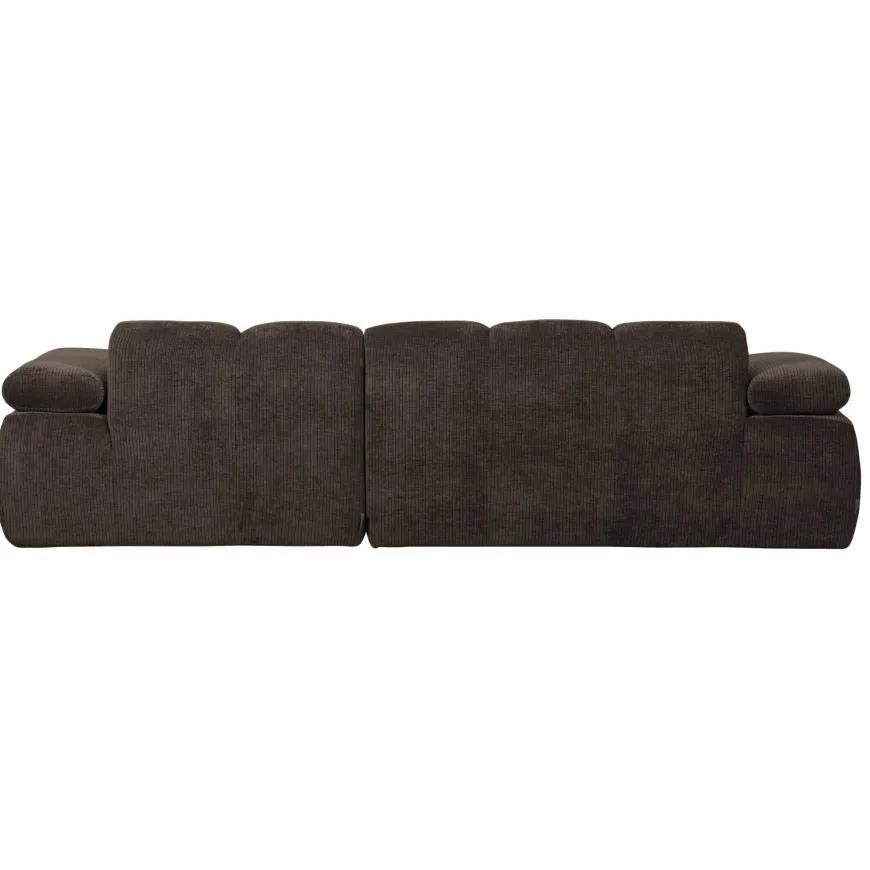 Woood Mojo chaise longue bank rechts ribstof bruin