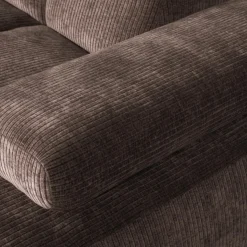 Woood Mojo chaise longue bank rechts ribstof bruin