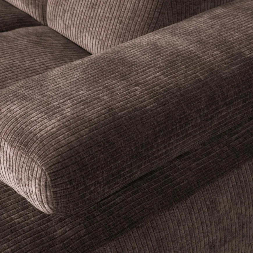 Woood Mojo chaise longue bank rechts ribstof bruin