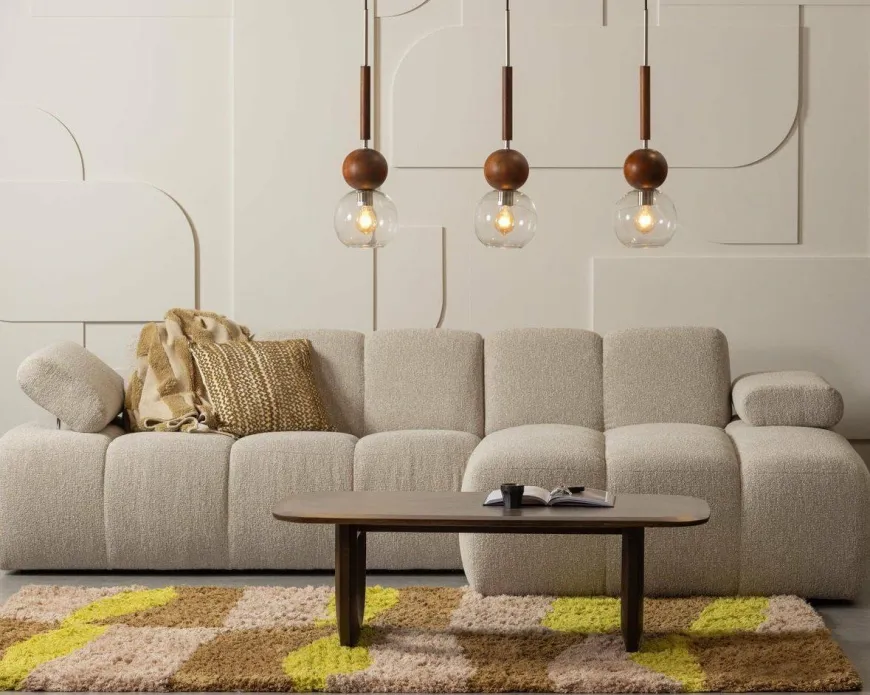 Woood MOJO chaise longue rechts boucle beige melange