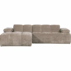 Woood Mojo chaise longue bank links ribstof donkerzand