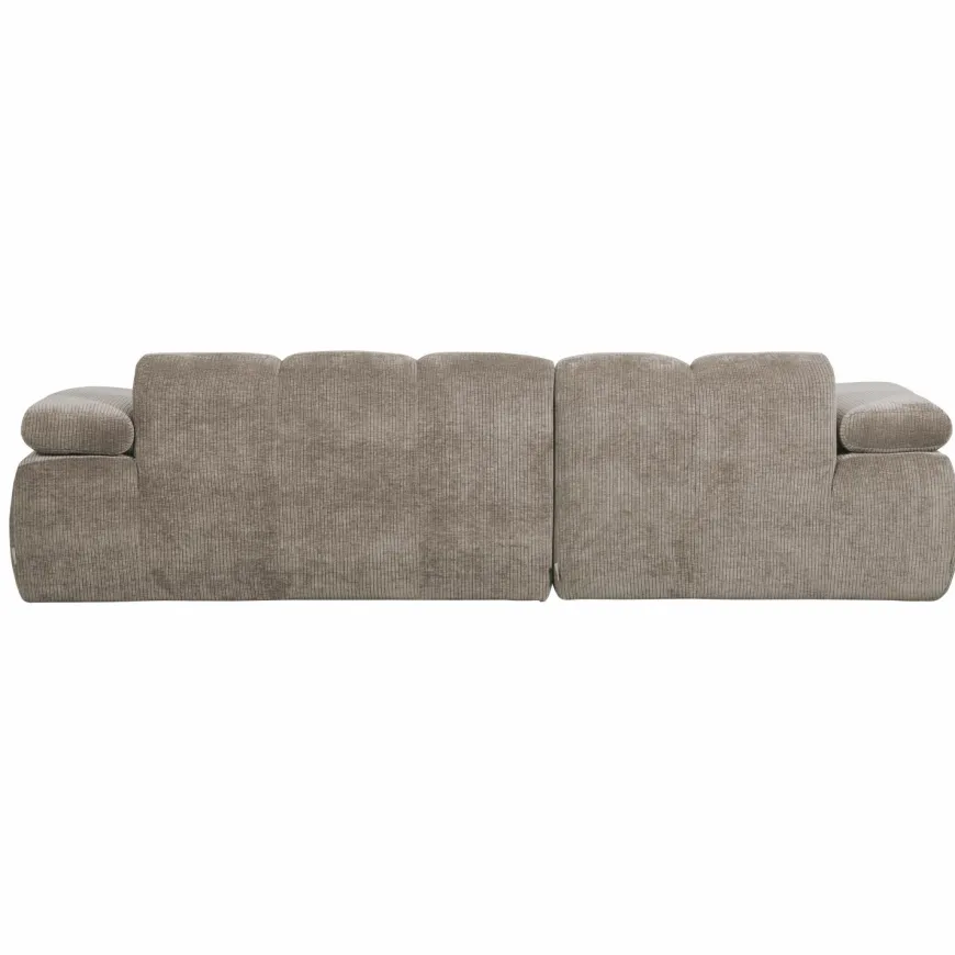 Woood Mojo chaise longue bank links ribstof donkerzand