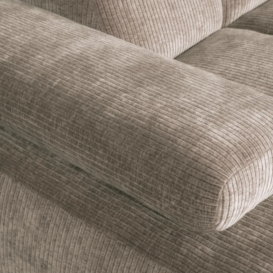 Woood Mojo chaise longue bank links ribstof donkerzand