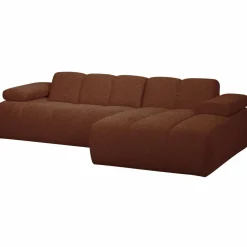 Woood MOJO chaise longue rechts boucle roestbruin melange