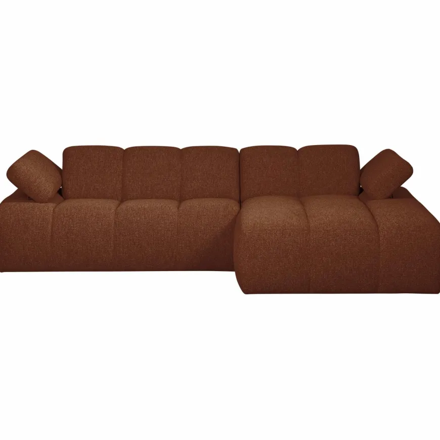 Woood MOJO chaise longue rechts boucle roestbruin melange