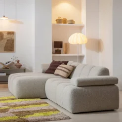 Woood MOJO chaise longue links boucle beige melange