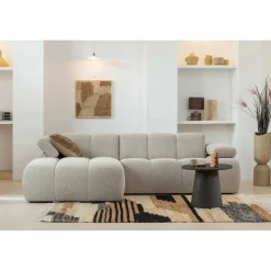 Woood MOJO chaise longue links boucle beige melange