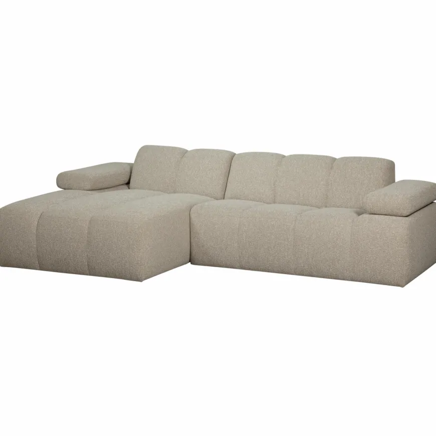 Woood MOJO chaise longue links boucle beige melange