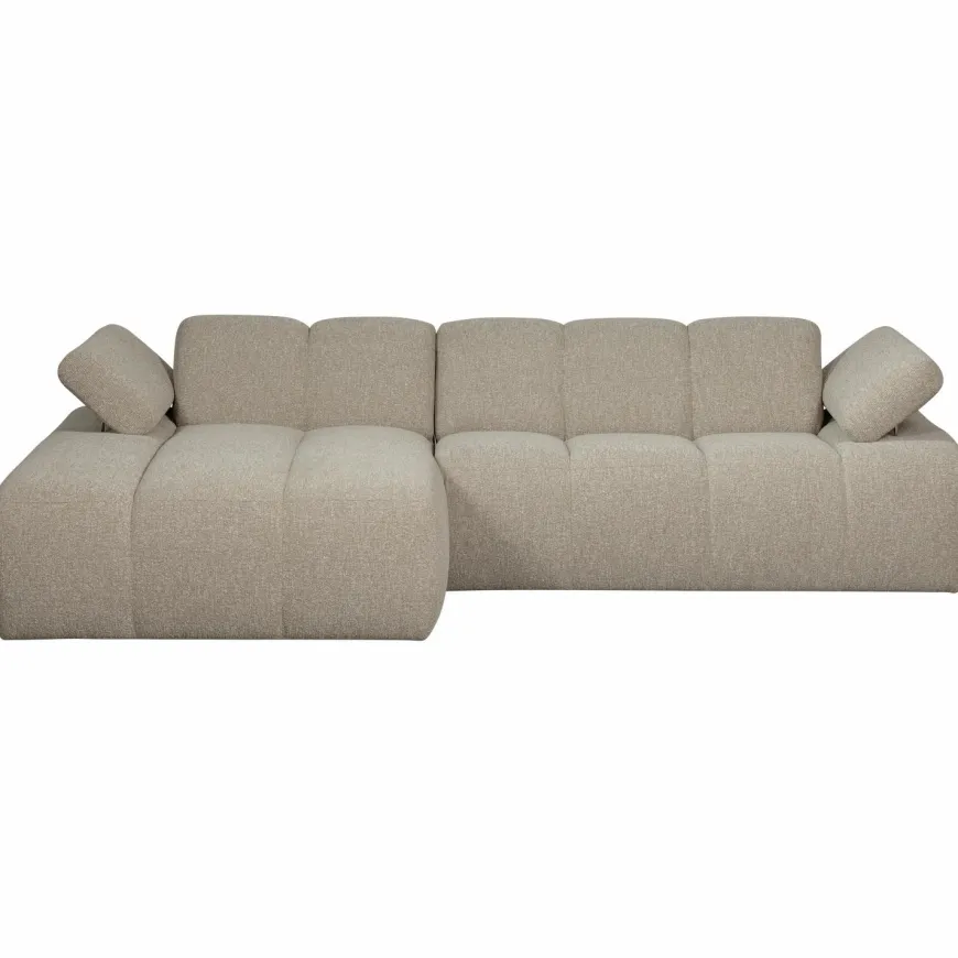 Woood MOJO chaise longue links boucle beige melange