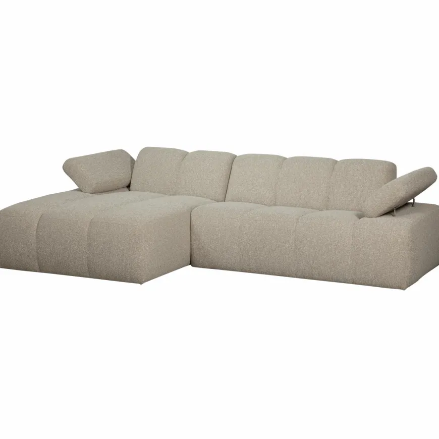 Woood MOJO chaise longue links boucle beige melange