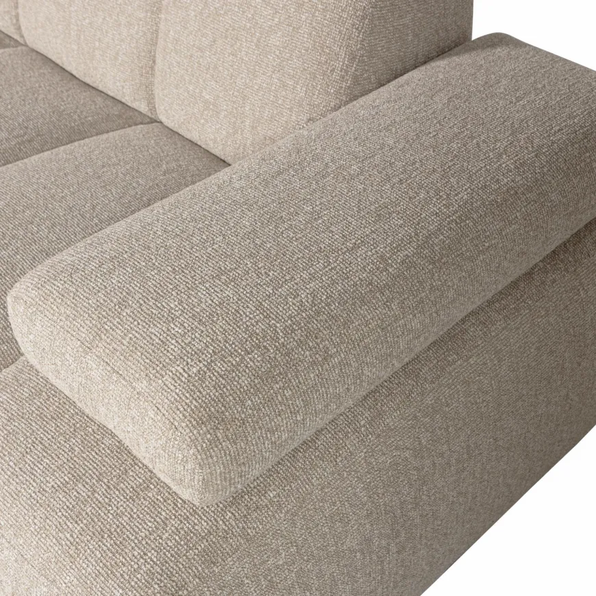 Woood MOJO chaise longue links boucle beige melange
