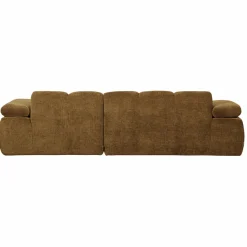 Woood Mojo Chaise Longue Bank Rechts Geweven Ribstof Honinggeel