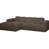 Woood MOJO chaise longue links boucle bruin melange