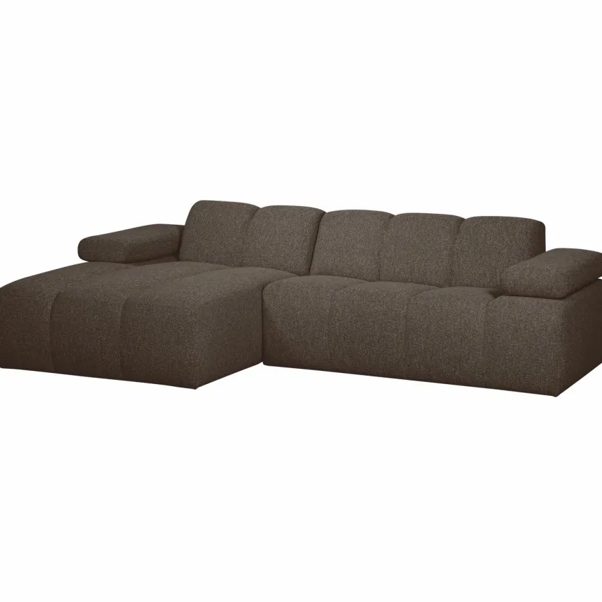 Woood MOJO chaise longue links boucle bruin melange