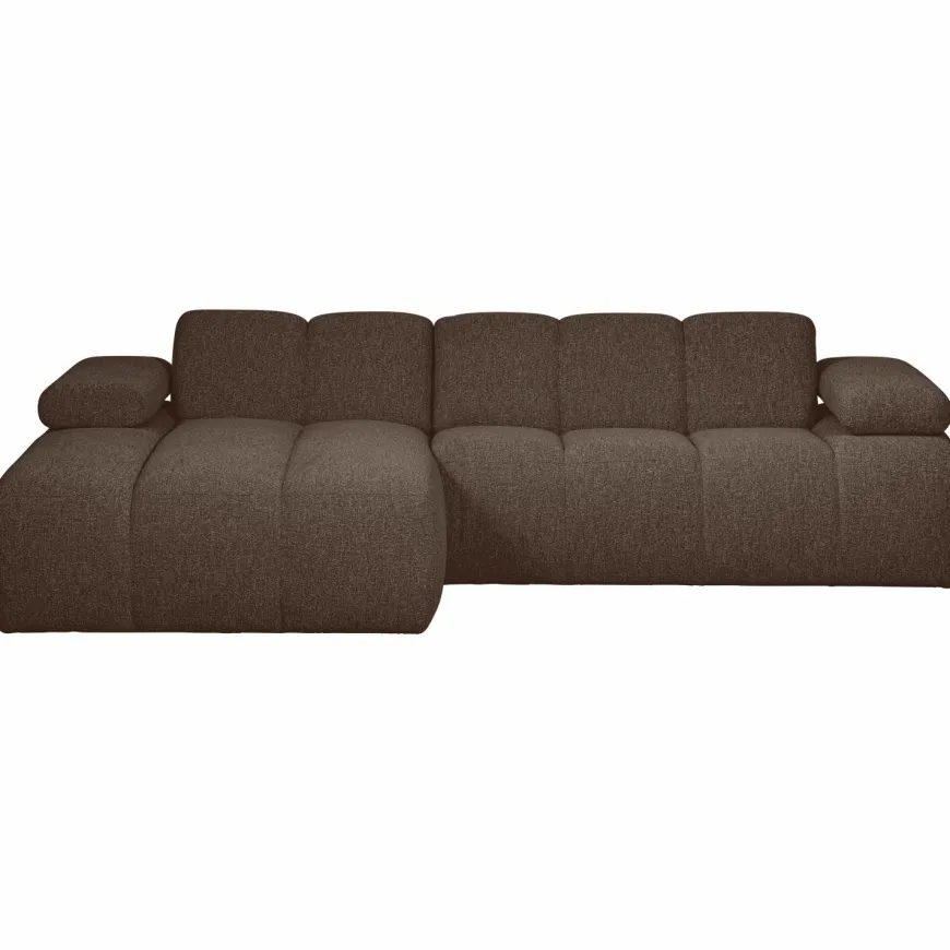 Woood MOJO chaise longue links boucle bruin melange