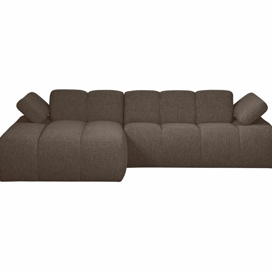 Woood MOJO chaise longue links boucle bruin melange
