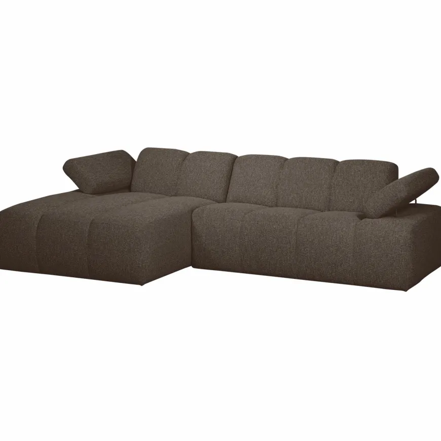 Woood MOJO chaise longue links boucle bruin melange