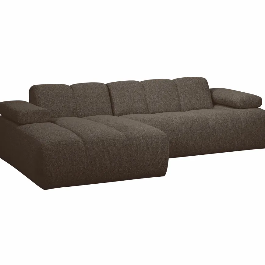Woood MOJO chaise longue links boucle bruin melange