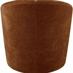 Woood MOJO draaifauteuil geweven ribstof roestbruin