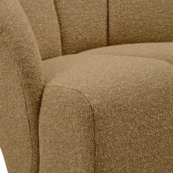 Woood MOJO draaifauteuil boucle geel/bruin melange
