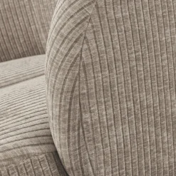 Woood MOJO draaifauteuil geweven ribstof donker zand