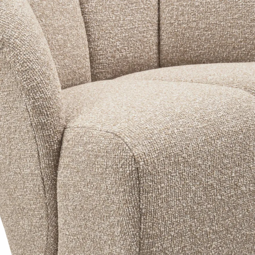 Woood MOJO draaifauteuil boucle beige melange