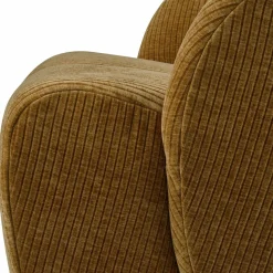 Woood Mojo draaifauteuil geweven ribstof honinggeel