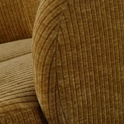 Woood Mojo draaifauteuil geweven ribstof honinggeel