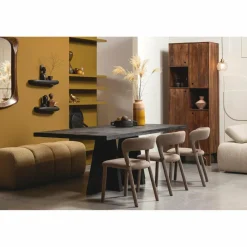 Woood MOJO eetbankje 164CM boucle geel/bruin melange
