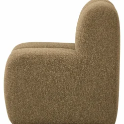 Woood Mojo Eetbankje 84cm Met Rugleuning Boucle Geel/Bruin Melange