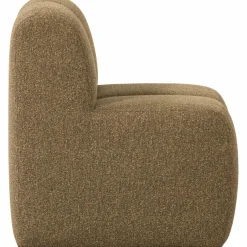 Woood Mojo Eetbankje 84cm Met Rugleuning Boucle Geel/Bruin Melange