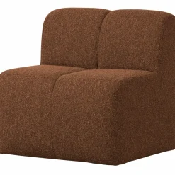 Woood Mojo Eetbankje 84cm Met Rugleuning Boucle Roestbruin Melange